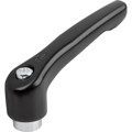 Produktbild von KIPP - KLEMMHEBEL GR.1 M05, ZINK SCHWARZ RAL9005 SEIDENMATT, KOMP:STAHL BLAU-PA