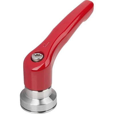 Produktbild von KIPP - KLEMMHEBEL MIT SPANNKRAFTVERSTÄRKER GR.4 M10, ZINK ROT RAL3003 KUNSTSTOF