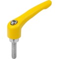 Produktbild von KIPP - KLEMMHEBEL GR.0 M04X50, ZINK GELB RAL1021 STRUKTURMATT, KOMP:STAHL BLAU-
