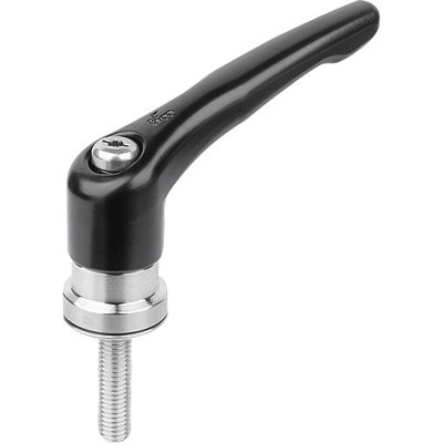 Produktbild von KIPP - KLEMMHEBEL MIT SPANNKRAFTVERSTÄRKER GR.4 M10X20, ZINK SCHWARZ RAL9005 SE