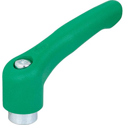 Produktbild von KIPP - KLEMMHEBEL GR.5, M12, HOCHLEISTUNGSTHERMOPLAST GRÜN RAL6032, KOMP:STAHL 