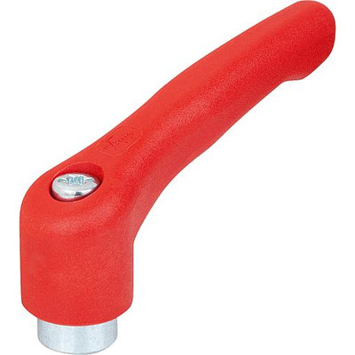Produktbild von KIPP - KLEMMHEBEL GR.3, M10, HOCHLEISTUNGSTHERMOPLAST ROT RAL3020, KOMP:STAHL B