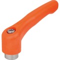 Produktbild von KIPP - KLEMMHEBEL GR.2, M06, HOCHLEISTUNGSTHERMOPLAST ORANGE RAL2004, KOMP:EDEL