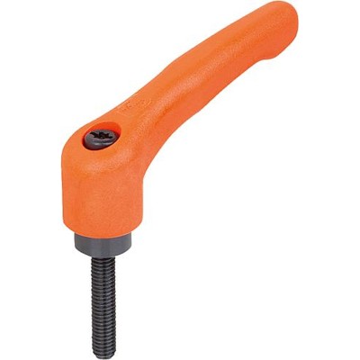 Produktbild von KIPP - KLEMMHEBEL GR.4 M10X45, HOCHLEISTUNGSTHERMOPLAST ORANGE RAL2004, KOMP:ST