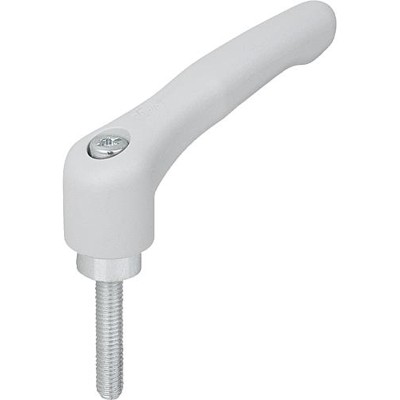 Produktbild von KIPP - KLEMMHEBEL GR.1 M05X15, HOCHLEISTUNGSTHERMOPLAST GRAU RAL7035, KOMP:STAH