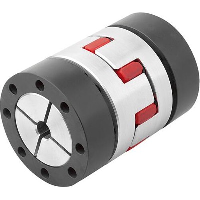 Produktbild von KIPP - ELASTOMER-KLAUENKUPPLUNG MIT KONUSNABE+SPANNRING GR.14, D1=10, D2=12, L=