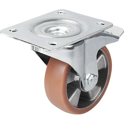 Produktbild von KIPP - LENKROLLE MIT FESTSTELLSYS STOP-FIX, D=100, B=40, POLYURETHAN, M.GERINGE