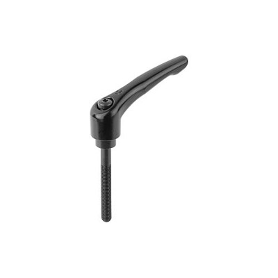 Produktbild von KIPP - KLEMMHEBEL GR.5 M16X60, ZINK SCHWARZ RAL9005 SEIDENMATT, KOMP:STAHL BRÜN