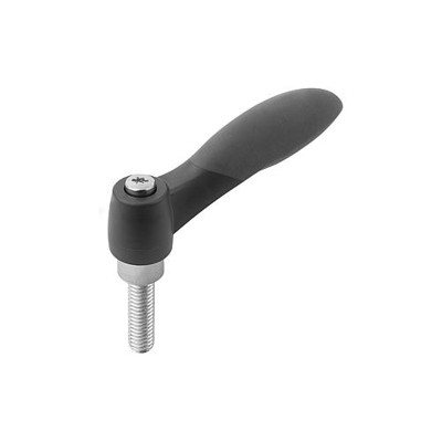 Produktbild von KIPP - KLEMMHEBEL 2-KOMPONENTEN GR.3 M10X25 KUNSTSTOFF, SCHWARZGRAU RAL7021, KO