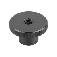 Produktbild von KIPP - Rändelmutter HOCH D=M04 D1=16 H=9,5, Automatenstahl brüniert