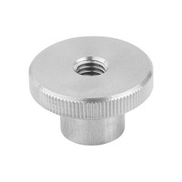 Produktbild von KIPP - Rändelmutter HOCH D=M04 D1=16 H=9,5, Edelstahl blank