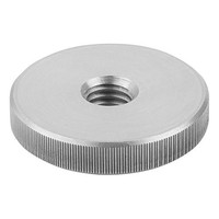 Produktbild von KIPP - Rändelmutter FLACH D=M04 D1=16 H=4, Edelstahl blank