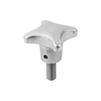 Produktbild von KIPP - KREUZGRIFF DIN6335 M10X30, D1=50, H=32, FORM:L, ALUMINIUM, KOMP:EDELSTAH