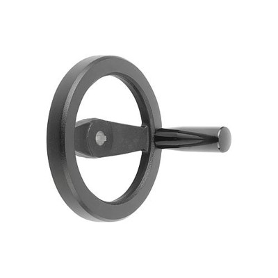 Produktbild von KIPP - 2-SPEICHENHANDRAD D1=100 PASSBOHRUNG MIT NUT D2=10H7, B3=3, T=11,4, ALUM