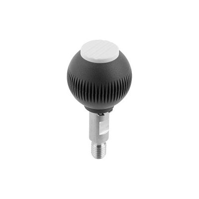 Produktbild von KIPP - GRIFFKUGEL DREHBAR GR.1, D1=25 D=M06X10, THERMOPLAST SCHWARZGRAU RAL7021