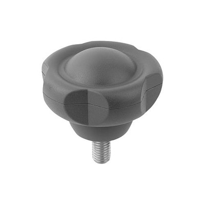 Produktbild von KIPP - FÜNFSTERNGRIFF ANTIBAKTERIELL D=M10X20 D1=63 H=44, FORM:L THERMOPLAST, G