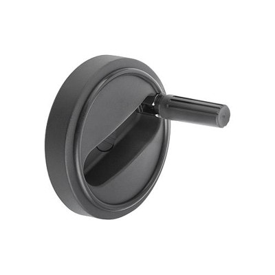 Produktbild von KIPP - HANDRAD D1=80, PASSBOHRUNG D2=12H7, GR.1, THERMOPLAST, KOMP:THERMOPLAST,