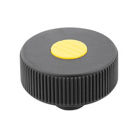 Produktbild von KIPP - RÄNDELRAD GR.1, D1=40 D=M06 , FORM:K, THERMOPLAST SCHWARZGRAU RAL7021, K