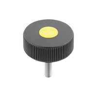 Produktbild von KIPP - RÄNDELRAD GR.1, D1=40 D=M05X10 , FORM:L, THERMOPLAST SCHWARZGRAU RAL7021