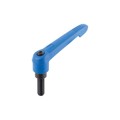 Produktbild von KIPP - KLEMMHEBEL GR.3 M10X25, KUNSTSTOFF BLAU RAL5017, KOMP:STAHL
