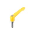 Produktbild von KIPP - KLEMMHEBEL GR.4 M12X60, KUNSTSTOFF GELB RAL1021, KOMP:EDELSTAHL