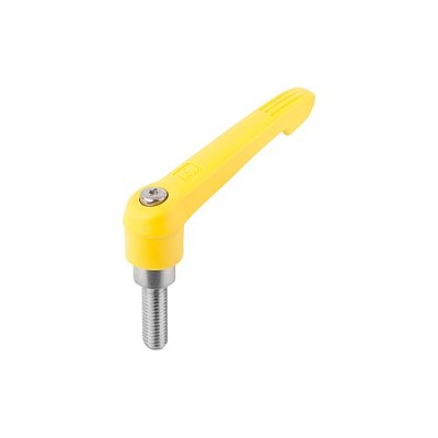 Produktbild von KIPP - KLEMMHEBEL GR.4 M12X60, KUNSTSTOFF GELB RAL1021, KOMP:EDELSTAHL