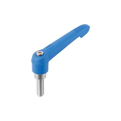 Produktbild von KIPP - KLEMMHEBEL GR.3 M08X25, KUNSTSTOFF BLAU RAL5017, KOMP:EDELSTAHL