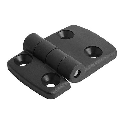 Produktbild von KIPP - SCHARNIER 39X30, THERMOPLAST SCHWARZ, KOMP:EDELSTAHL, A1=11,5, A2=11,5, 