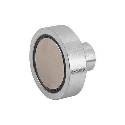 Produktbild von KIPP - MAGNET FLACHGREIFER M03, FORM:B, D=10 ±0,15, H=4,5, H1=11,5, NDFEB, RUND