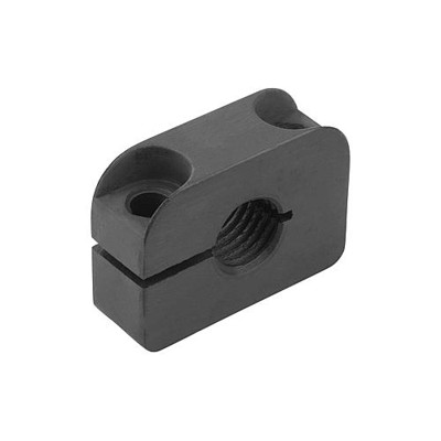 Produktbild von KIPP - HALTESTÜCK, M16, FORM:B BOHR. SENKRECHT Z. GEWINDE, ALUMINIUM SCHWARZ