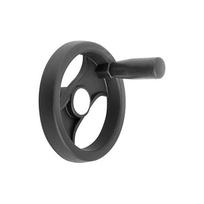 Produktbild von KIPP - 2-SPEICHENHANDRAD D1=252 PASSBOHRUNG D2=24H7, POLYAMID, KOMP:POLYAMID, G