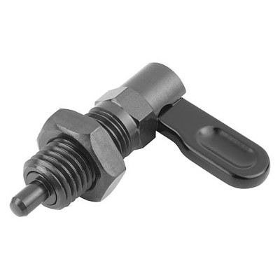 Produktbild von KIPP - SPERRRIEGEL MIT ANSCHLAG, RECHTS, D=10, M16, FORM:D GRIFF PULVERB., M. M