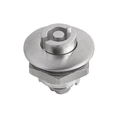 Produktbild von KIPP - DREHRIEGEL KLEINE AUSFÜHRUNG, MIT DOPPELBART 5MM, D=32, H=18, EDELSTAHL 