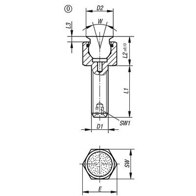 Produktbild von KIPP - PENDELAUFLAGE MIT O-RING, FORM:O VERGÜTUNGSSTAHL, VERSTELLBAR, KOMP:DIAM