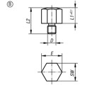 Produktbild von KIPP - POSITIONSFUß, G=M06, FORM:B, AUTOM.STAHL BRÜN. U. EINSATZGEHÄRTET, SW=13