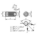 Produktbild von KIPP - FEDERNDES DRUCKSTÜCK STANDARD FEDERKRAFT D=M20 L=43, EDELSTAHL, KOMP:KUG