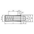 Produktbild von KIPP - FEDERNDES DRUCKSTÜCK STANDARD FEDERKRAFT, GLATTE AUSFÜHRUNG, D=5 L=12, E