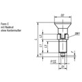 Produktbild von KIPP - ARRETIERBOLZEN GR.4 D1=M20X1,5, D=12, FORM:C M.RASTNUT, O.KONTERMUTTER, 