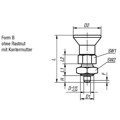 Produktbild von KIPP - ARRETIERBOLZEN GR.9 D1=M06X0,75, D=3, FORM:B OHNE RASTNUT MIT KONTERMUTT