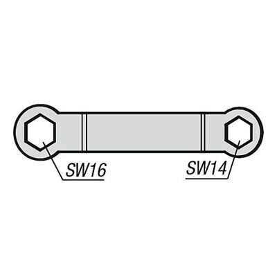 Produktbild von KIPP - Doppelringschlüssel 14x16mm