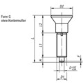 Produktbild von KIPP - ARRETIERBOLZEN OHNE RASTNUT GR.5 M24X2, FORM:G, STAHL GEHÄRTET, KOMP:THE