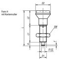 Produktbild von KIPP - ARRETIERBOLZEN OHNE RASTNUT GR.4 D1=M20X1,5, FORM:H STAHL, GEHÄRTET, KOM