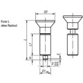 Produktbild von KIPP - ARRETIERBOLZEN OHNE RASTNUT GR.0, FORM:L, STAHL GEHÄRTET, KOMP:THERMOPLA