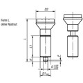 Produktbild von KIPP - ARRETIERBOLZEN OHNE BUND GR.4, D1=22, D=10, L=80, FORM:L OHNE RASTNUT, S