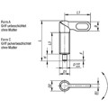 Produktbild von KIPP - SPERRRIEGEL, D=6, M16X1,5, FORM:A GRIFF UNBESCH., O. MUTTER, STAHL