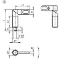 Produktbild von KIPP - SPERRRIEGEL, D=6, M10, FORM:A MIT GEWINDEHÜLSE, EDELSTAHL BLANK