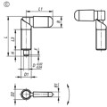 Produktbild von KIPP - SPERRRIEGEL, D=10, M16, FORM:C M. GEWINDEHÜLSE, M. KAPPE, EDELSTAHL BLAN