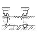 Produktbild von KIPP - POSITIONIERBUCHSE FÜR ARRETIERBOLZEN, D=4 M12X1,5X10, D2=19, SW=3, STAHL