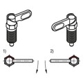 Produktbild von KIPP - SPERRRIEGEL MIT ANSCHLAG, RECHTS, D=5, M12, FORM:A GRIFF UNBESCH., O. MU