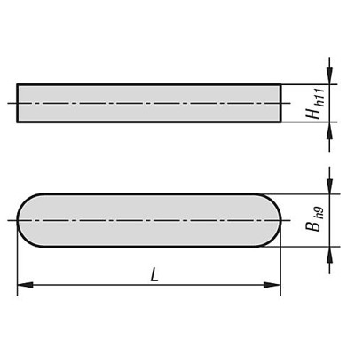 Produktbild von KIPP - PASSFEDER DIN6885, FORM:A, B=16, L=50, H=10, EDELSTAHL 1.4571